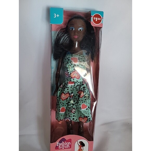New FASHION DOLL Fashion Fun Posable BLACK DOLL By Just Doll 9" - Picture 2 of 7